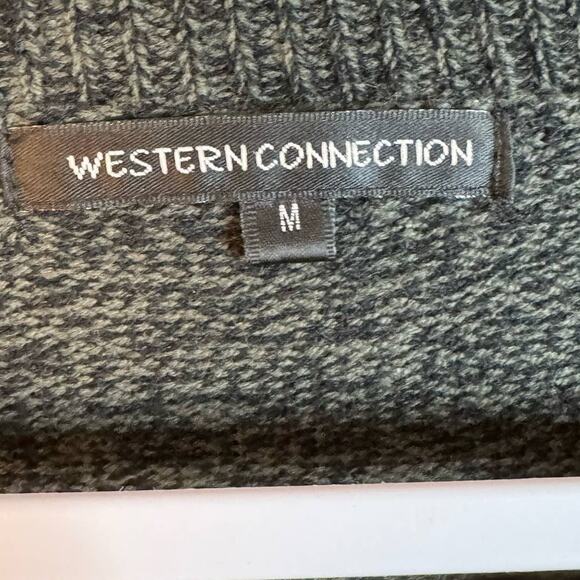 Western Connection Gray Knit Sweater Size Medium - Picture 4 of 6